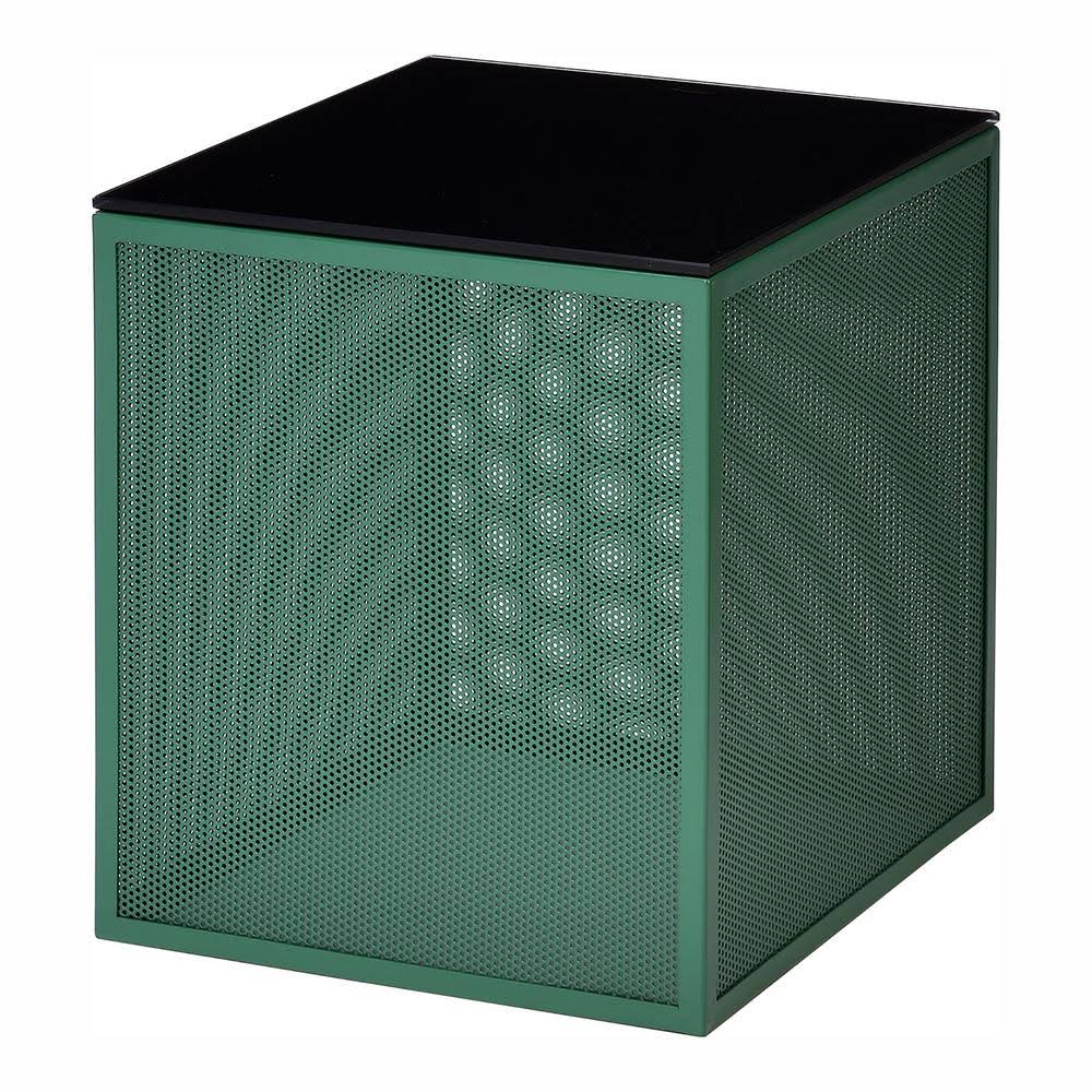 Green Square Glass Top Side Table D580734