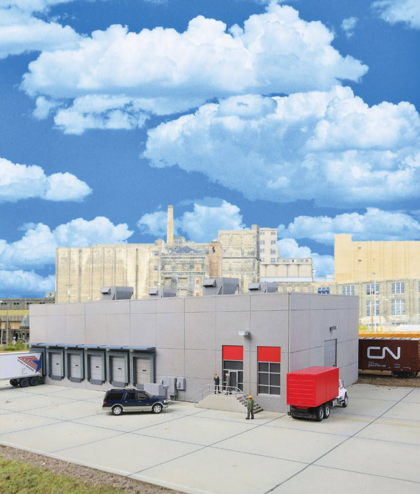 Modern Concrete Warehouse HO Scale B7011