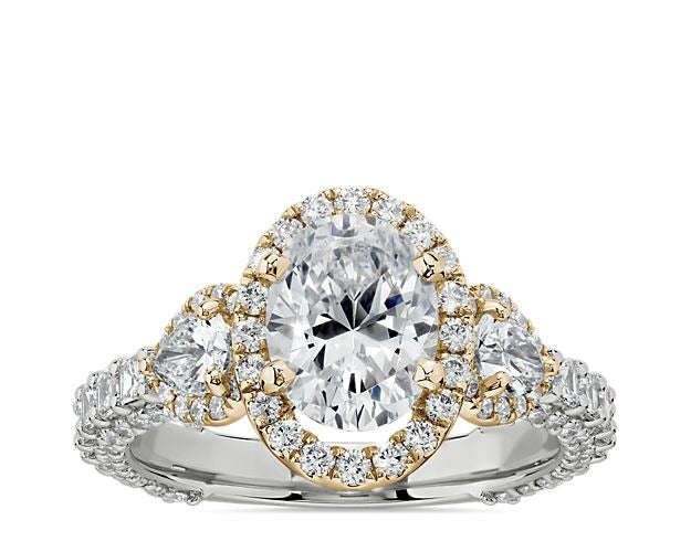 2.00 Carat Oval Cut Real Diamond Solitaire Engagement Ring Solid 14K White Gold Size 7.5 U977718