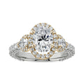 2.00 Carat Oval Cut Real Diamond Solitaire Engagement Ring Solid 14K White Gold Size 7.5 U977718