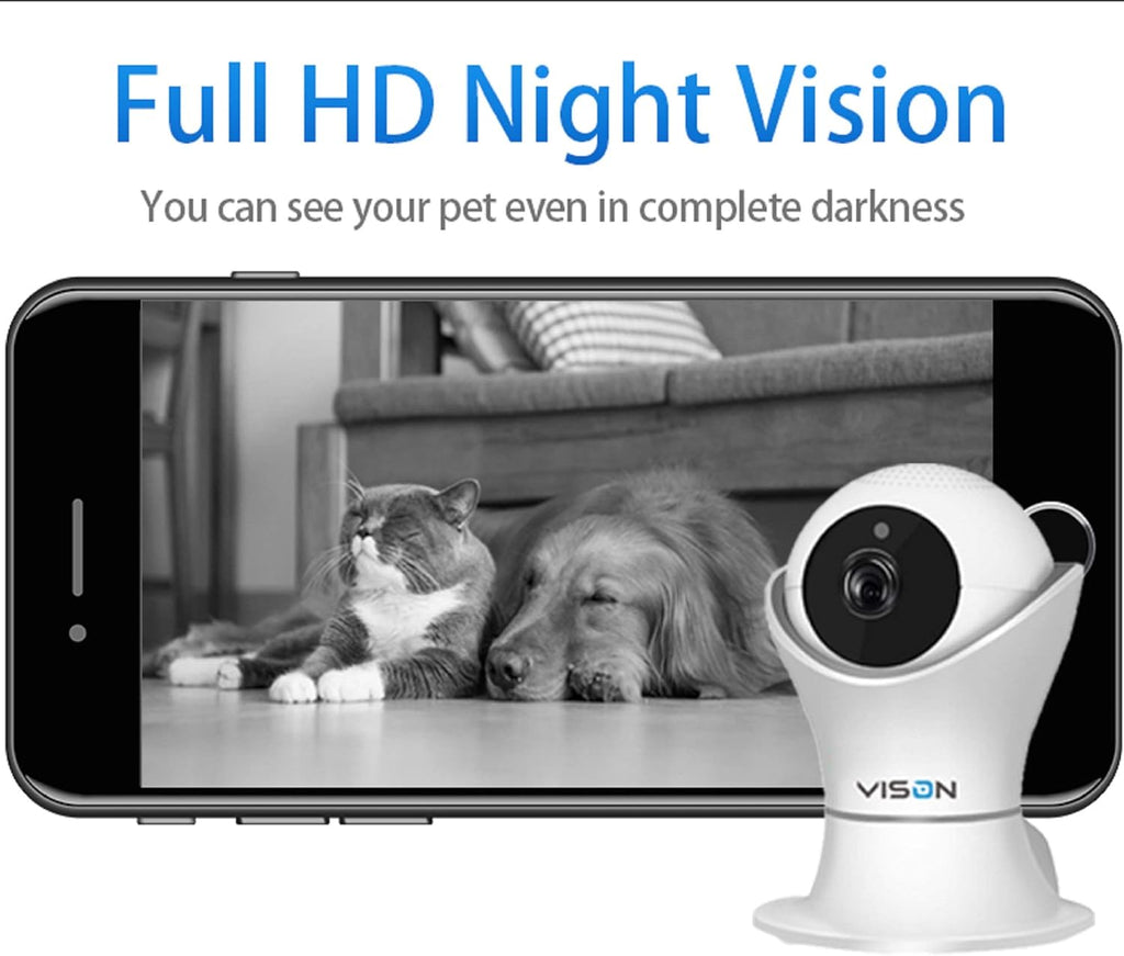 HD 1080p Pet Camera with Night Vision and Two Way Audio E7405