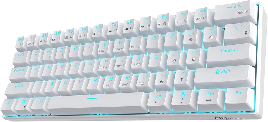 White Hot Swappable Blue Switch Wireless Mechanical Keyboard V90660