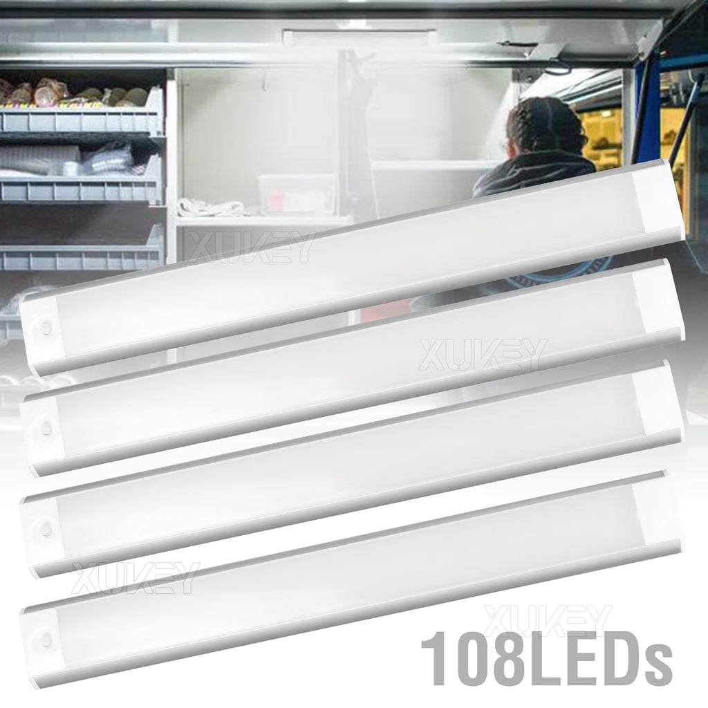 4pc RV Car Interior Led Ceiling Lights Strip Bar Boat Camper Trailer 10W Bright White X259