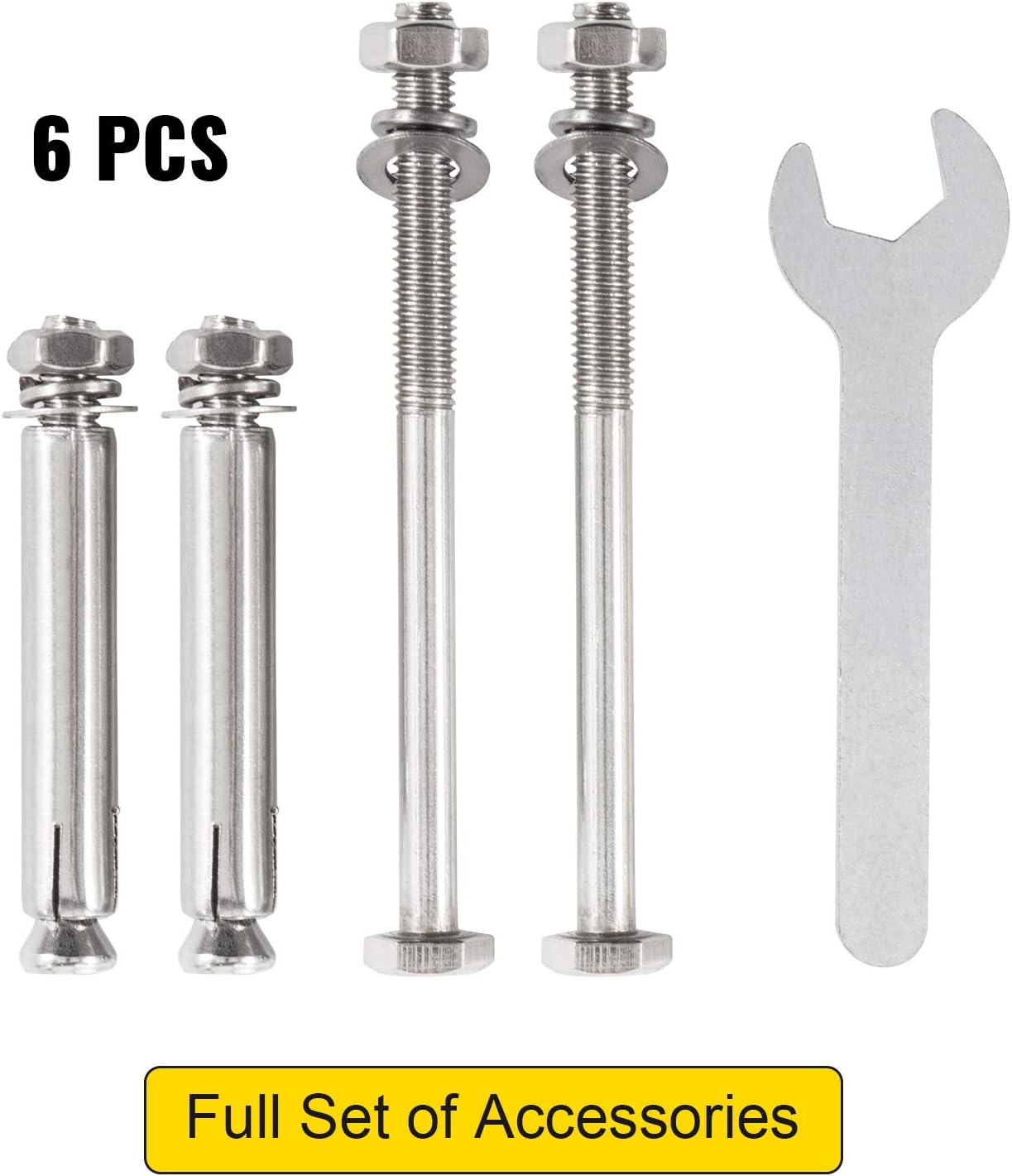 6 PCS Stainless Steel Adjustable Post Base S156226