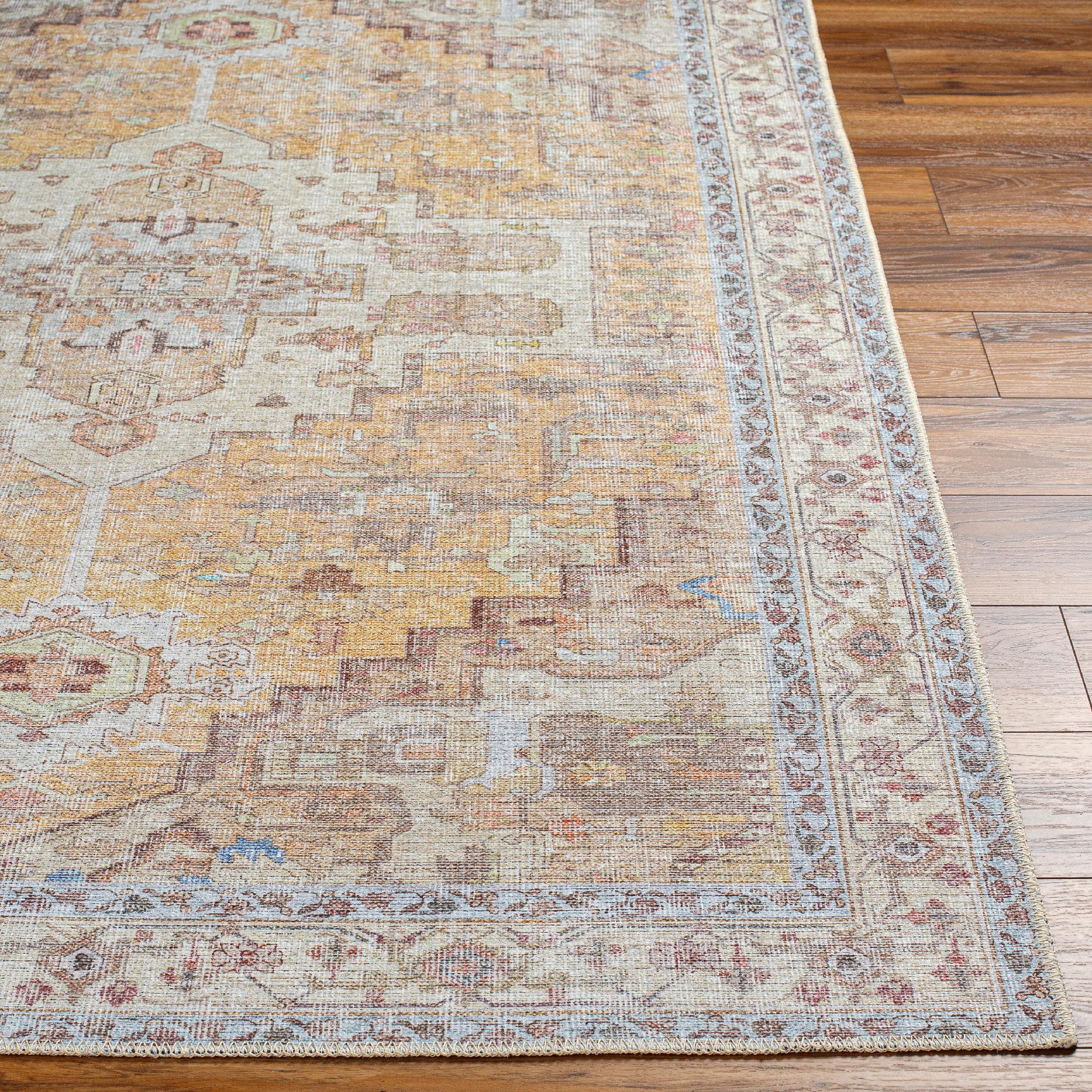 Pale Orange 2x3 Washable Area Rug T311681