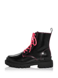 Black Leather Combat Boots 6.5 M X25258