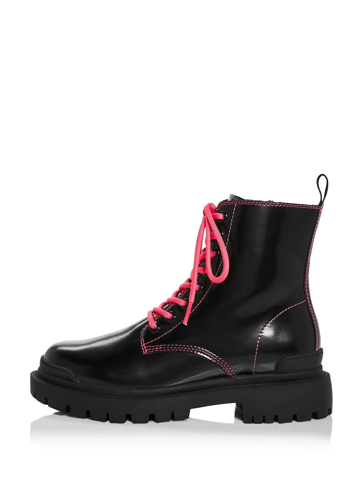 Black Leather Combat Boots 6.5 M X25258