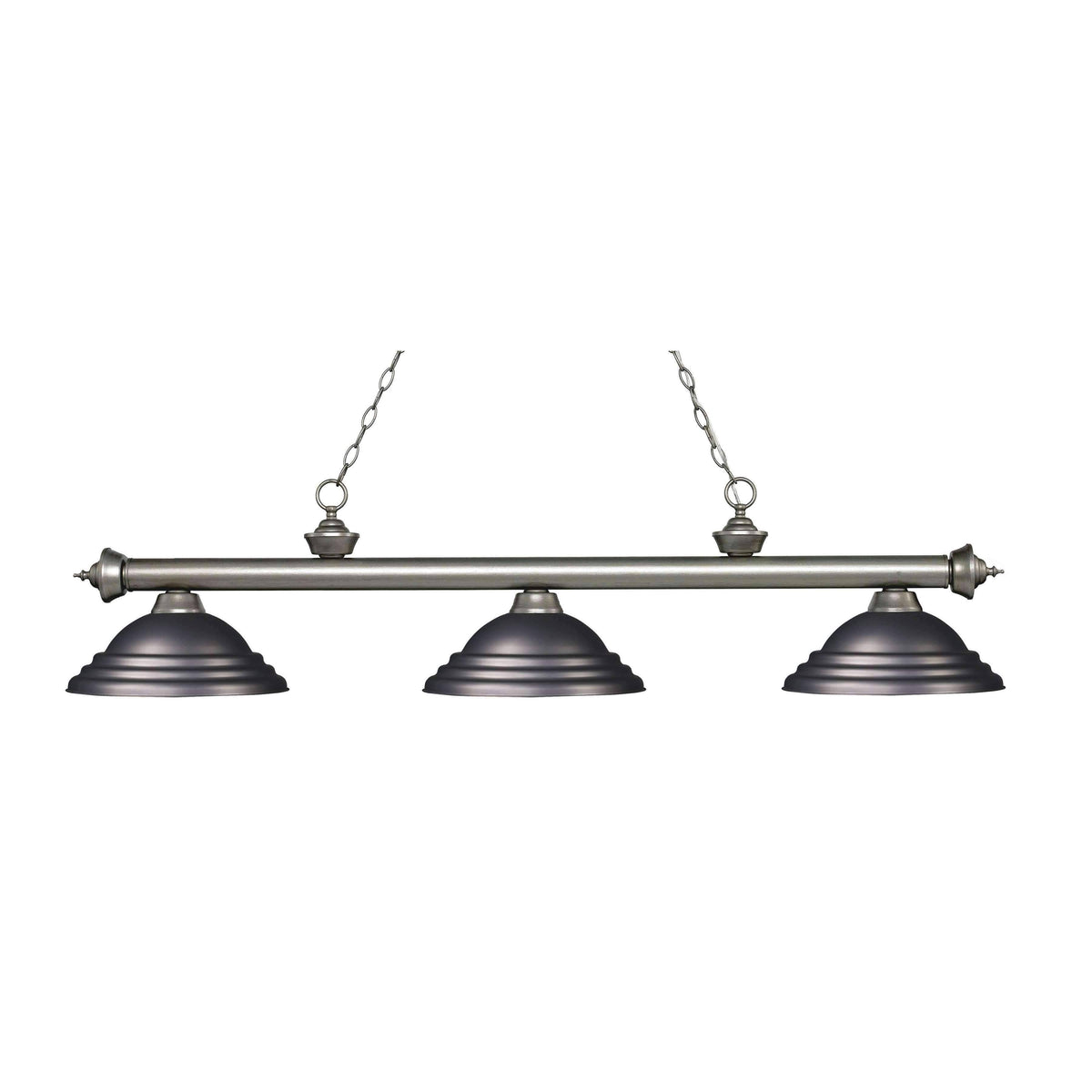 Antique Silver 3 Light Billiard Light L3103
