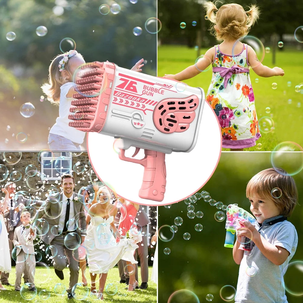 Pink Electric Bubble Machine V67160