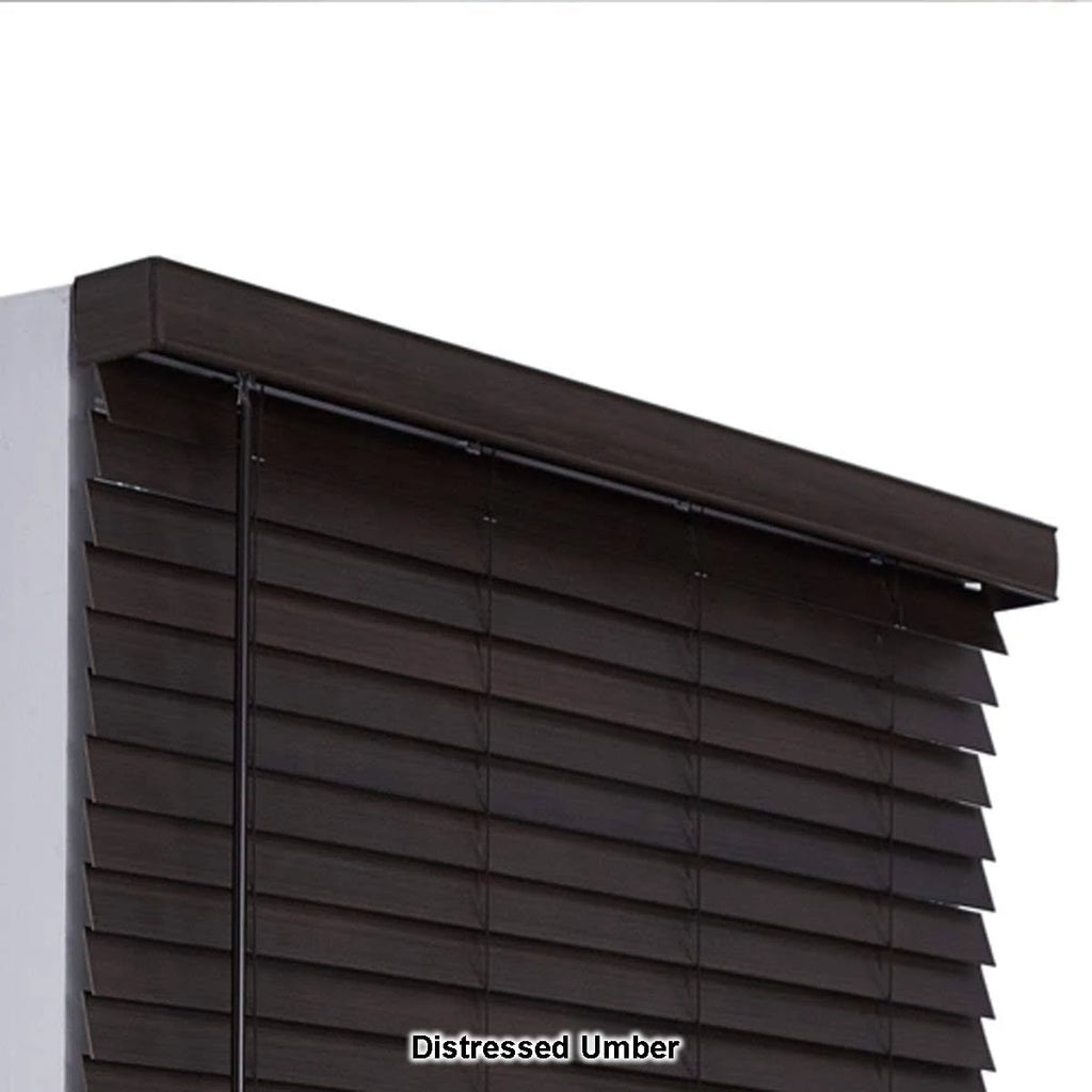 2in. Cordless Faux Wood Blinds White J6670