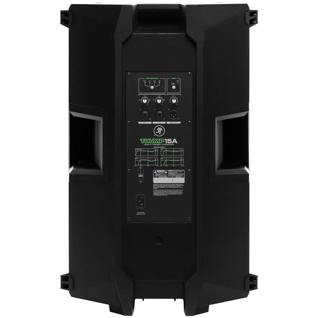 15x22 1300W Powered PA Speakers with Stands Cables Bag Q7722