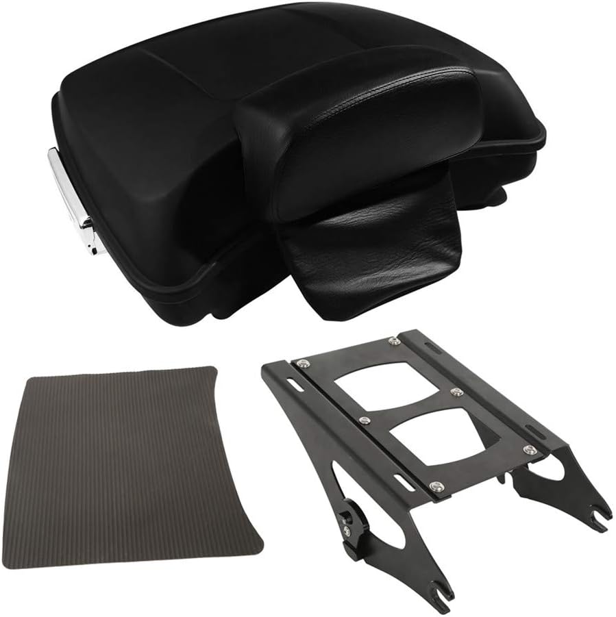 5.5" Tour Pack Trunk with 2-UP Mounting Rack and Backrest V328