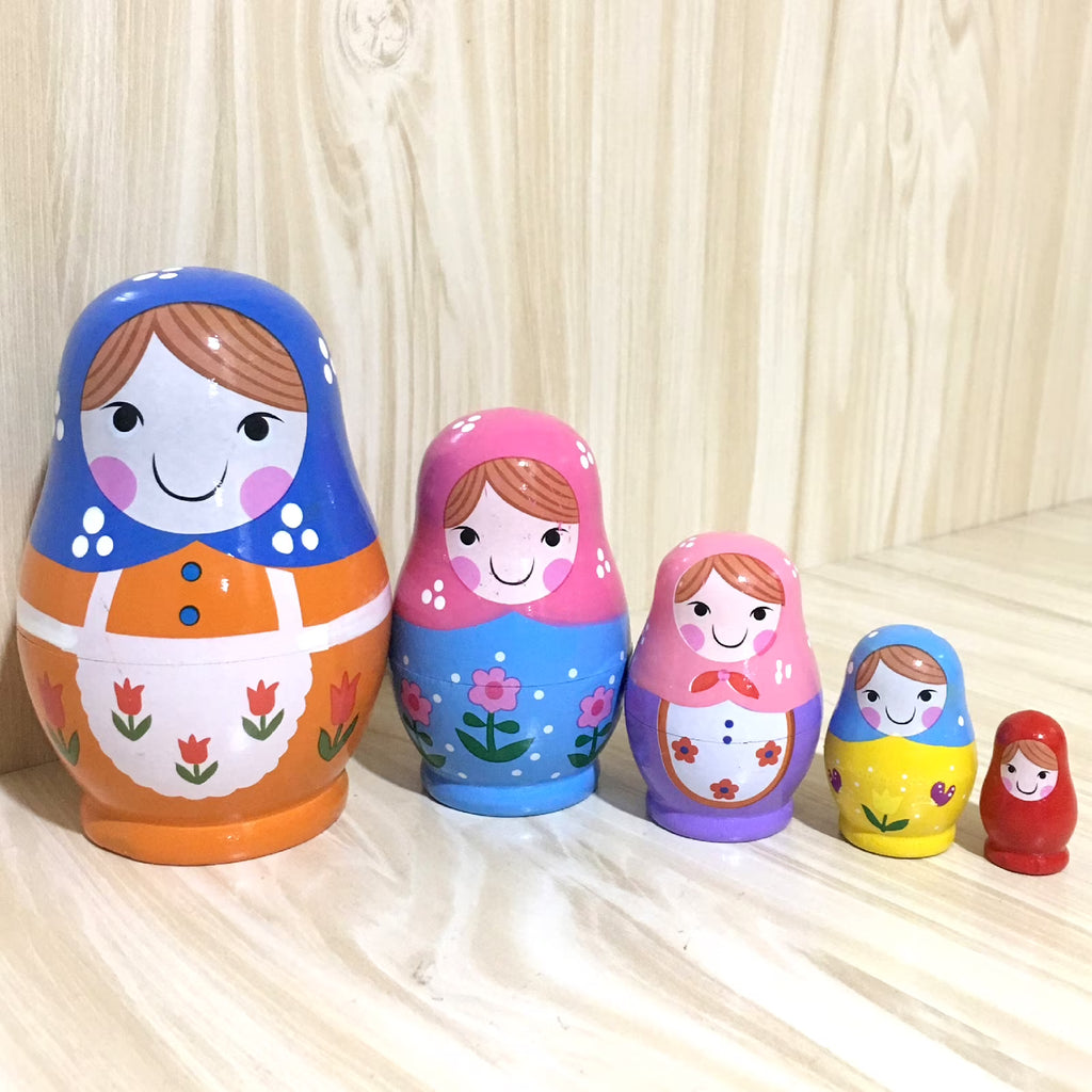 5-piece Russian Matryoshka Wooden Doll Toy T3603