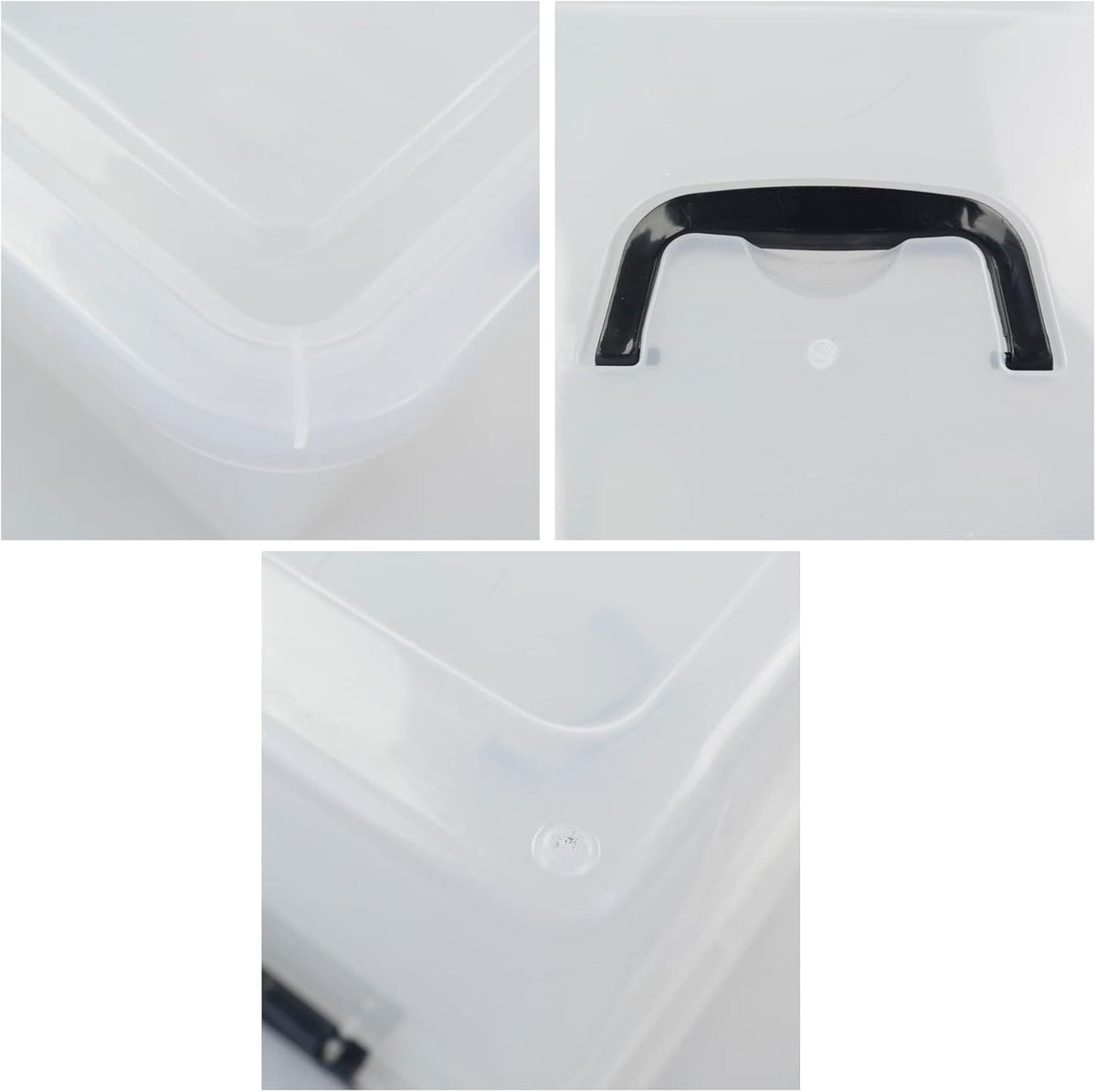 17.5 L Plastic Storage Bin with Lid, Clear Latching Box, 4 Packs F3733