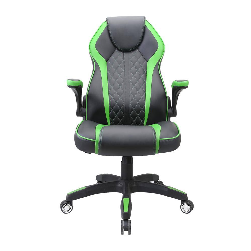 Green Gaming Chair Swivel Office Computer Chair with Lumbar Support Z28385