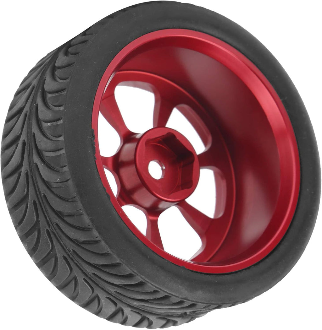 4Pcs Metal Wheel Rims Tires with Adapter for 1/18 RC Car I37681