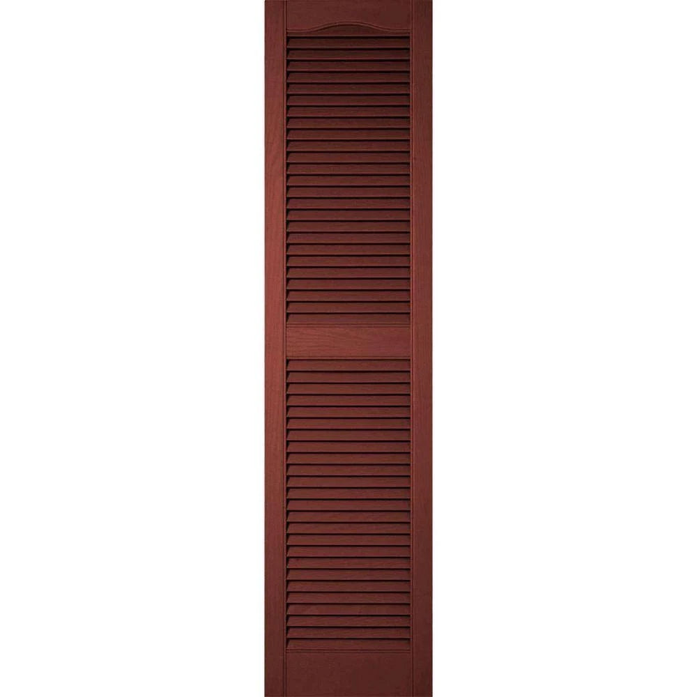 Custom Cathedral Top Center Mullion Open Louver Shutters J74985