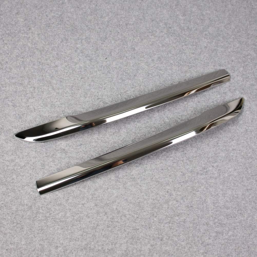 Front+Rear Bumper Corner Protection Cover Trims Stainless Steel Pack of 2 C6304