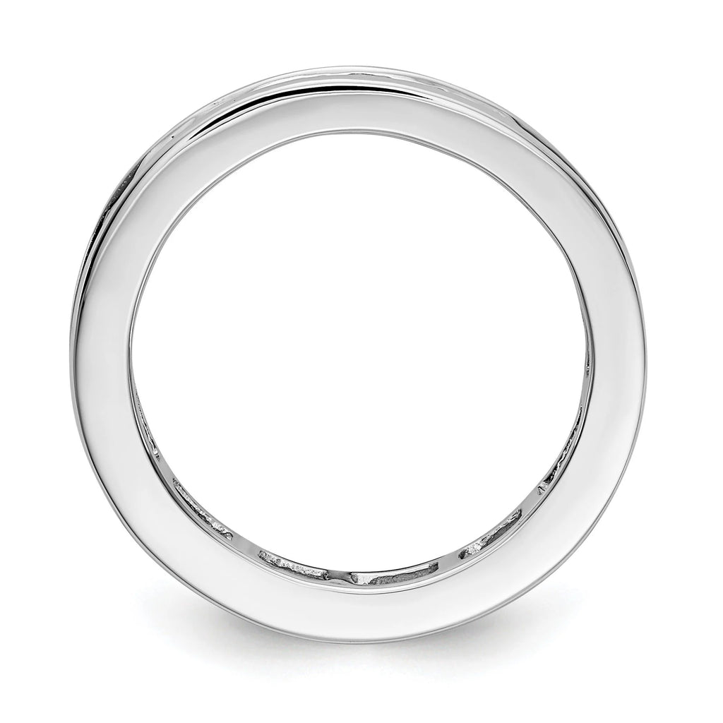 14k White Gold Diamond Eternity Wedding Band Ring W887692