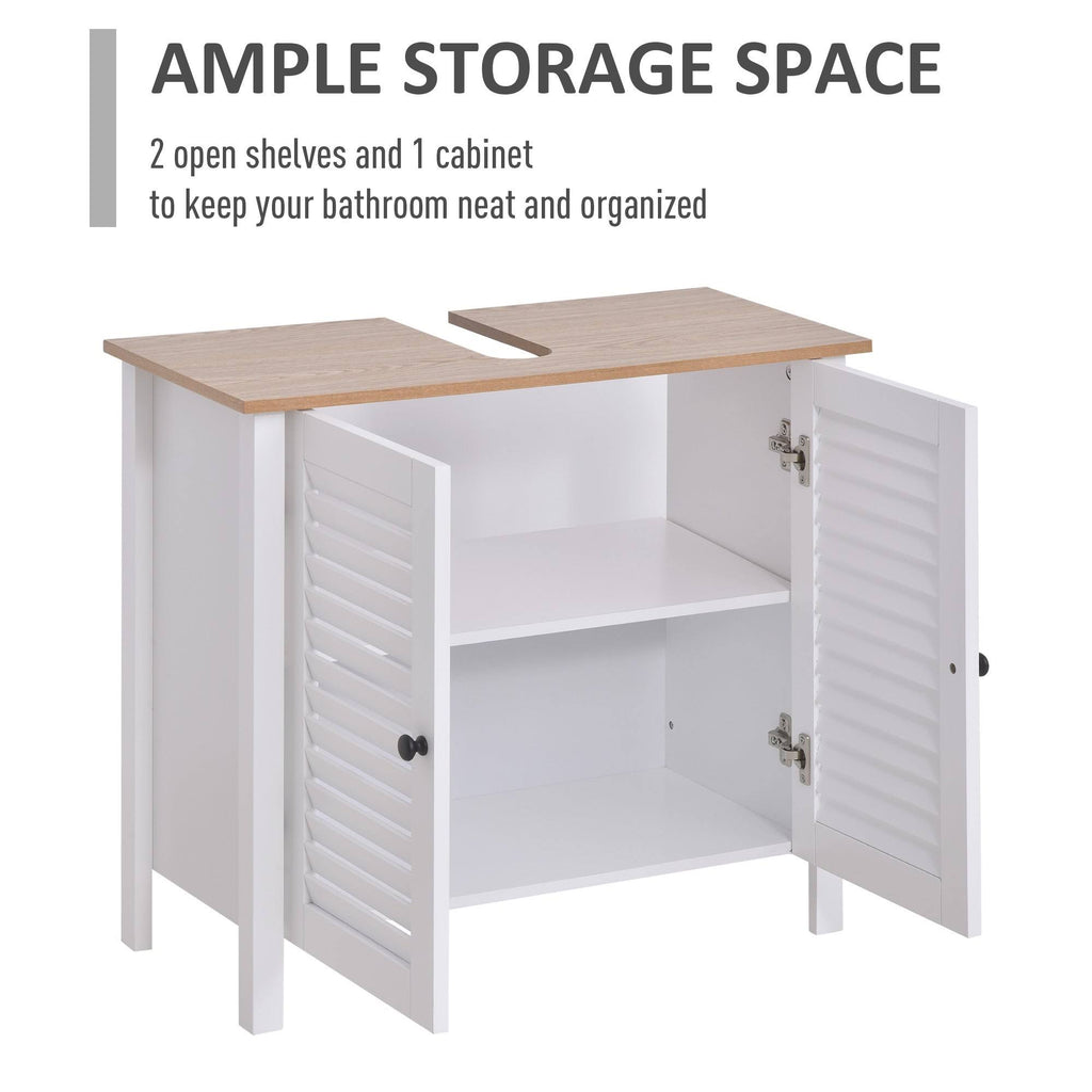 White 2 Door Under-Sink Storage Cabinet J65179