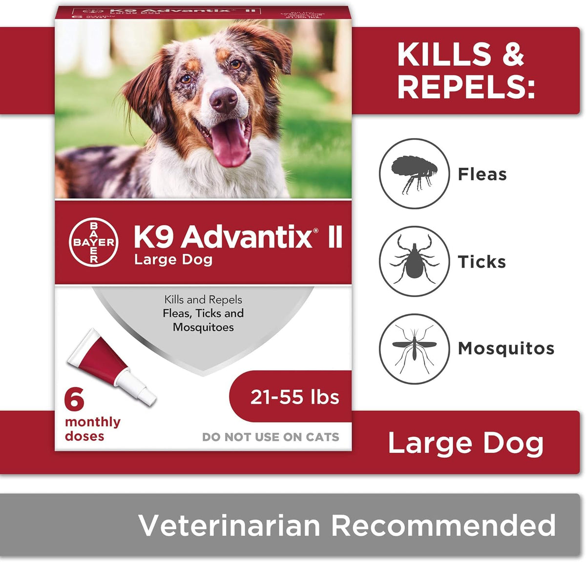 6-Pack Flea and Tick Prevention for Large Dogs M83074