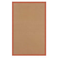 Machine Tufted Wool 5'x8' Rug in Cork Brown and Burnt Orange X4840