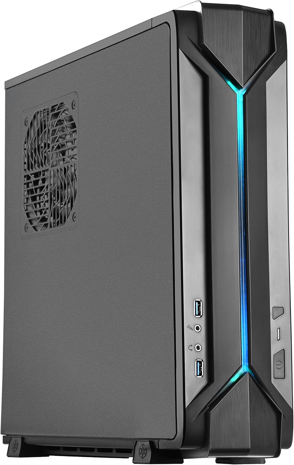 Black Mini-ITX/DTX Computer Case with PCI-E Riser D47039