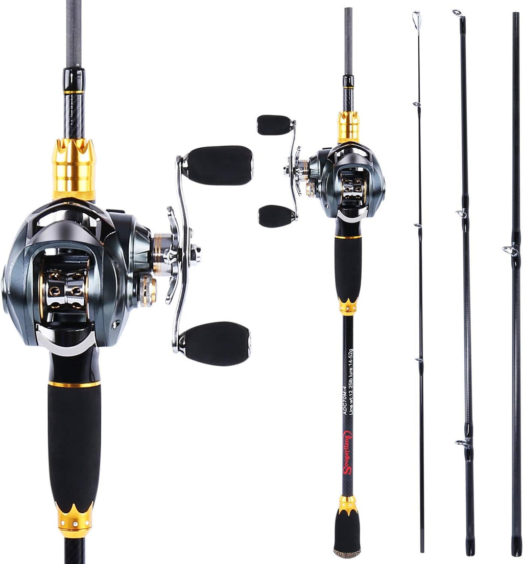 24-Ton Carbon Fiber Fishing Rod and Reel Combos with Baitcasting Reel F8736