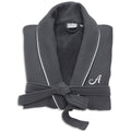 Dark Gray Turkish Cotton Waffle Terry Bathrobe F42473