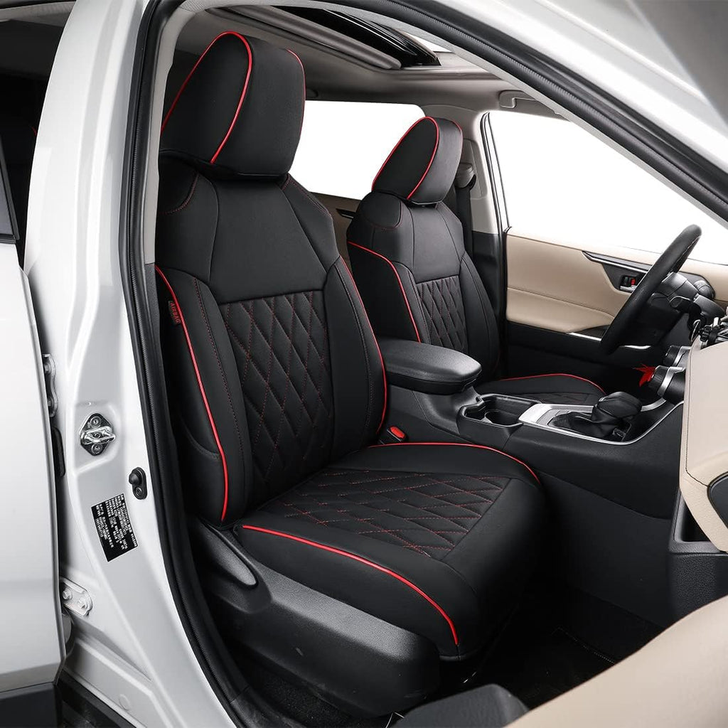 Beige Leatherette Car Seat Covers for Toyota Corolla Cross F244381