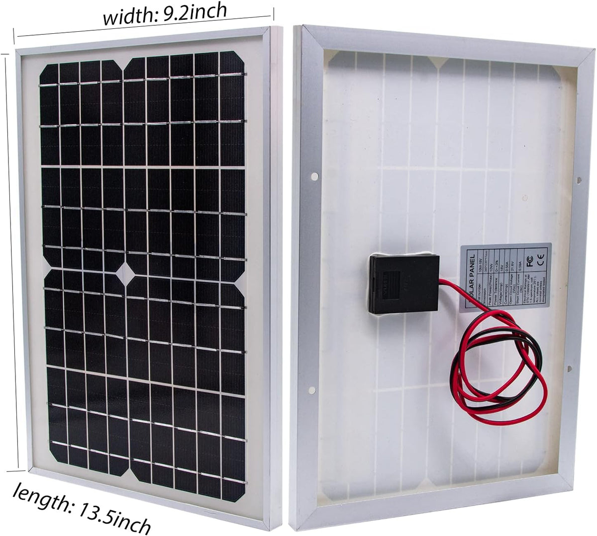 10W 12V Monocrystalline Solar Panel Battery Charger Kit with 10A Charge Controller + Extension Cable V941