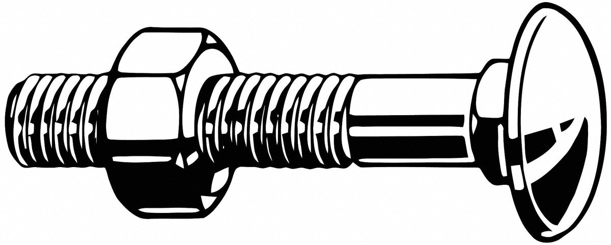 Carriage Bolt, Steel, M6-1.00, PK1000 M770