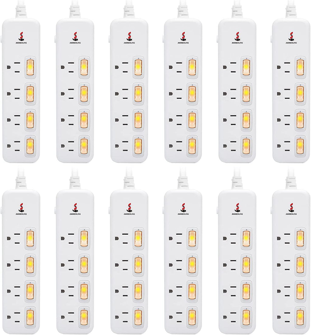 4 Outlets Surge Protector Power Strip 6 ft Cord P938261