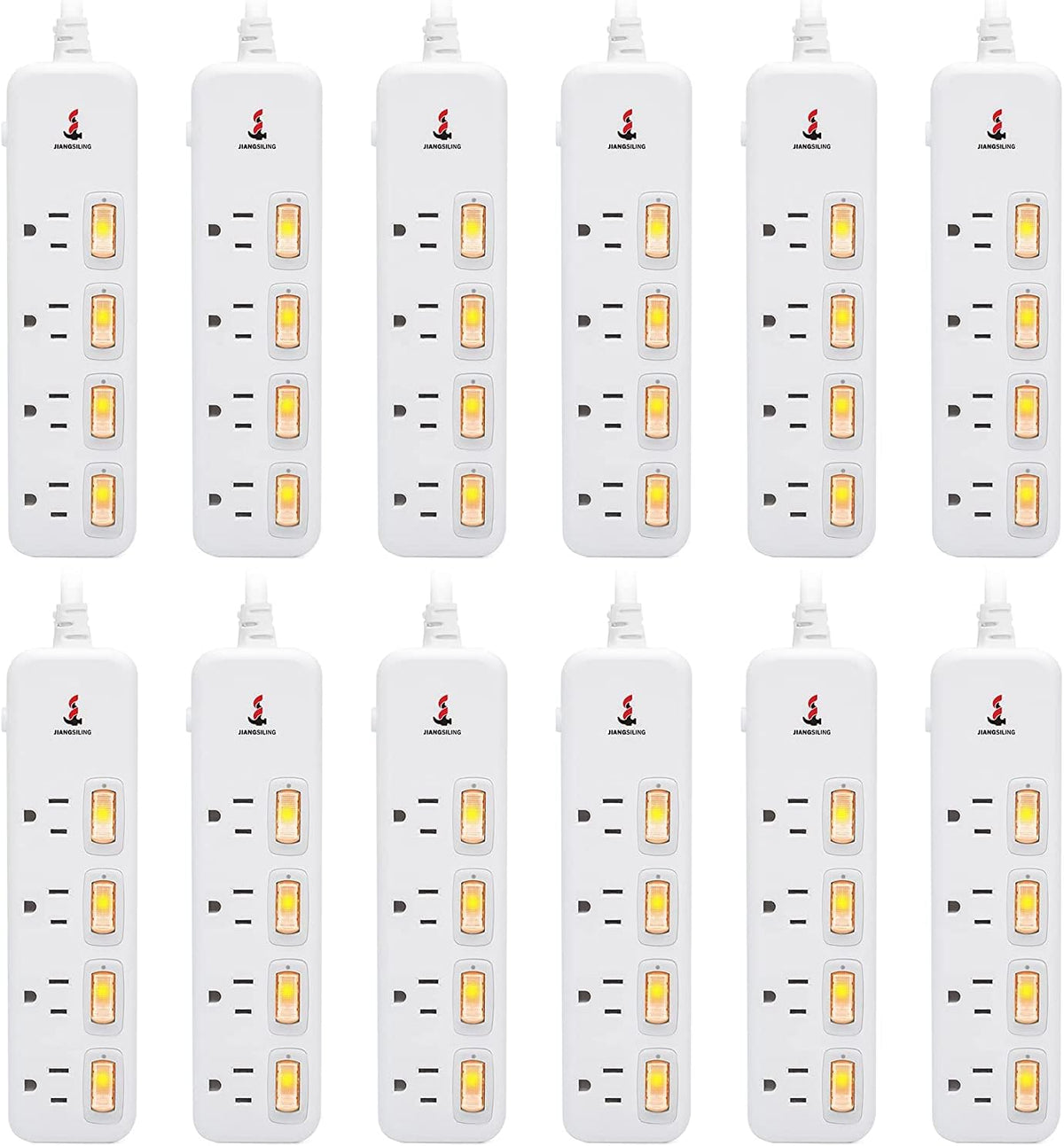 4 Outlets Surge Protector Power Strip 6 ft Cord P938261