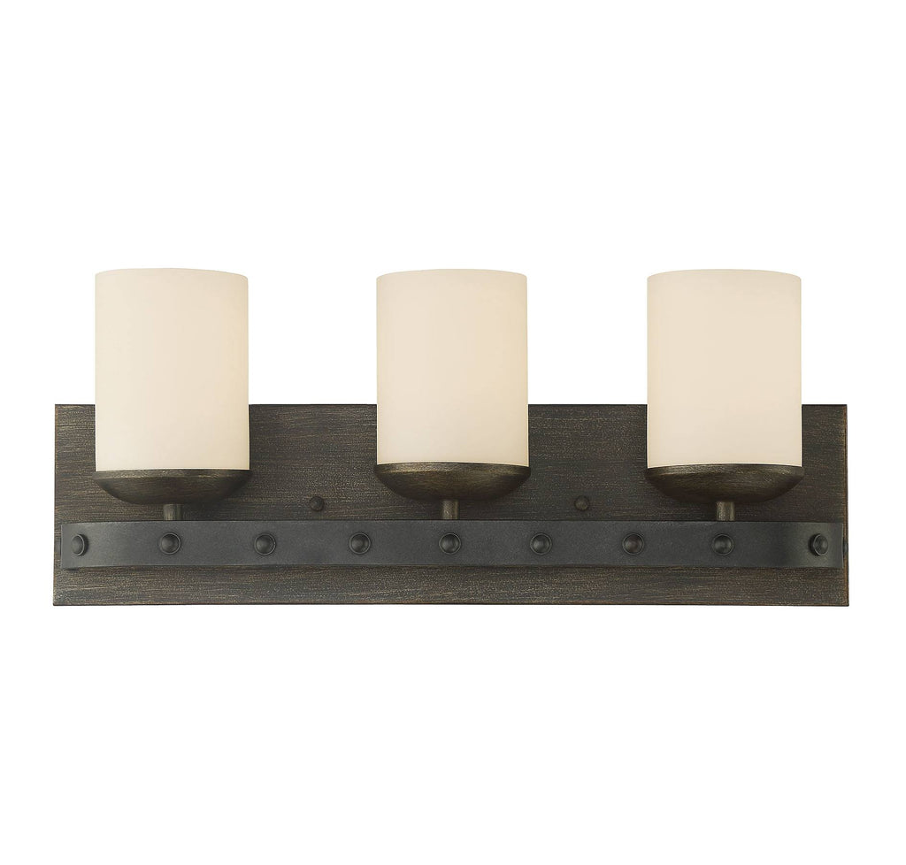 Reclaimed Wood 3 Light Bath Bar B602560