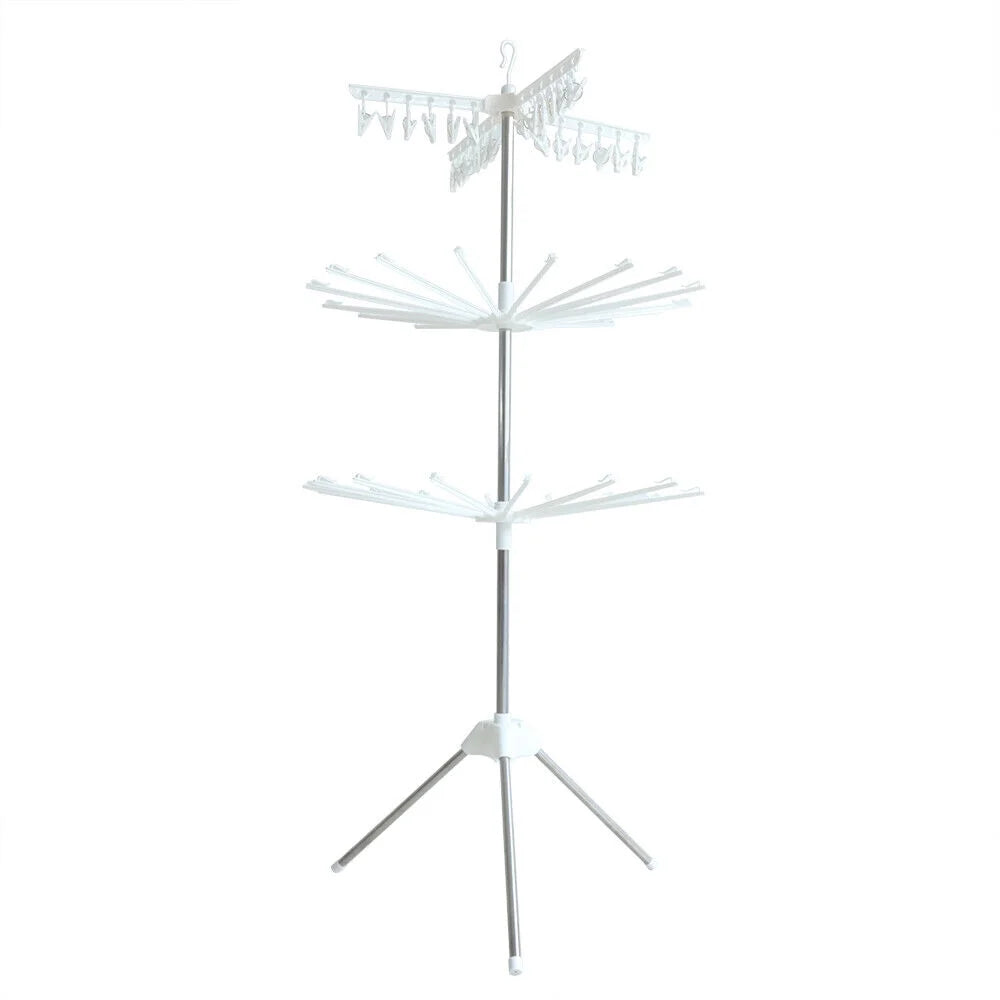 Folding 360° Rotation Clothes Drying Rack Tripod Laundry Hanger Stand A612