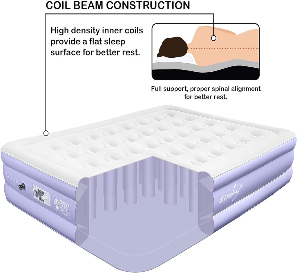 Queen Size Inflatable Air Mattress with Built in Pump H367
