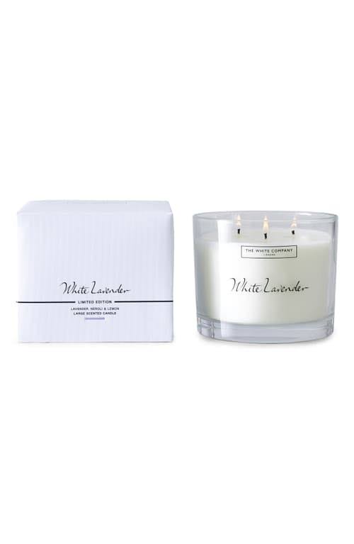 White Lavender Large Candle F468