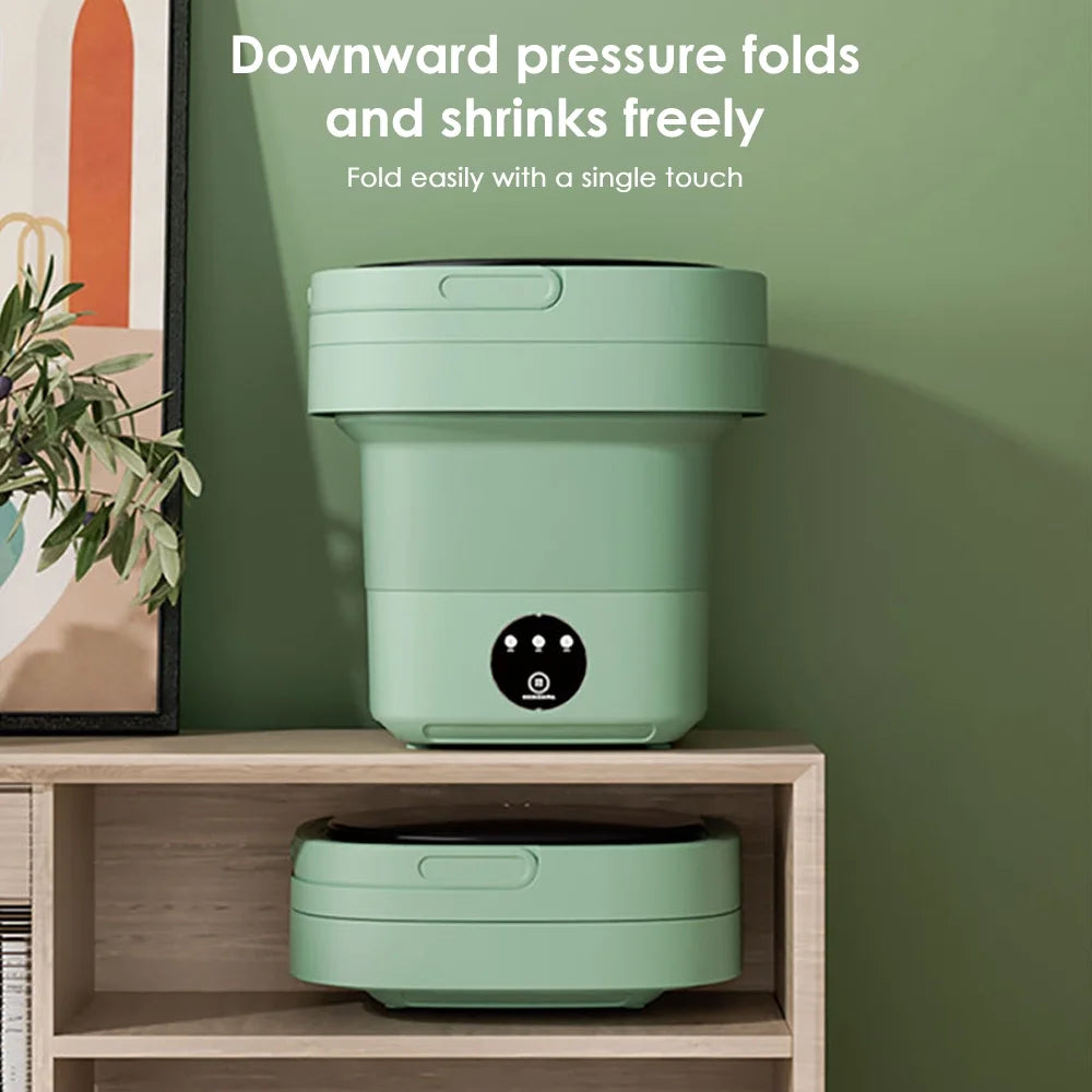 Green Portable Folding Washer W50636