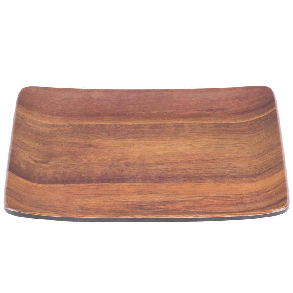 Acacia Woodgrain Melamine Tray - 12/Case T890