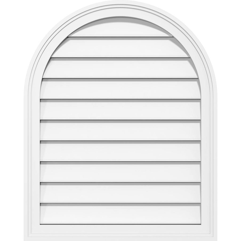 Round Top Surface Mount PVC Gable Vent with Brickmoul Z6326