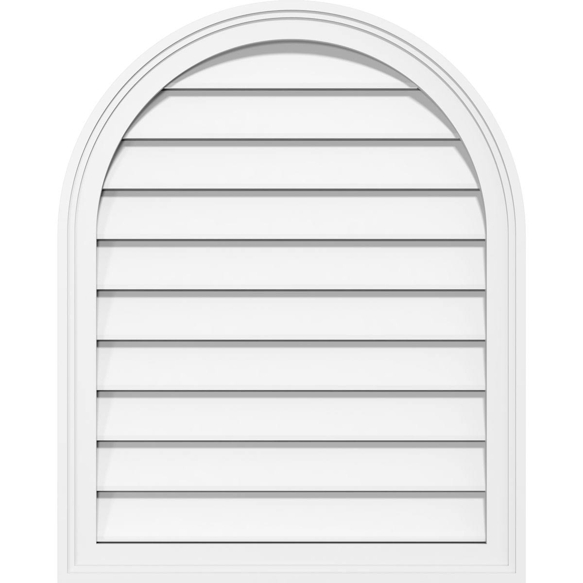 Round Top Surface Mount PVC Gable Vent with Brickmoul Z6326