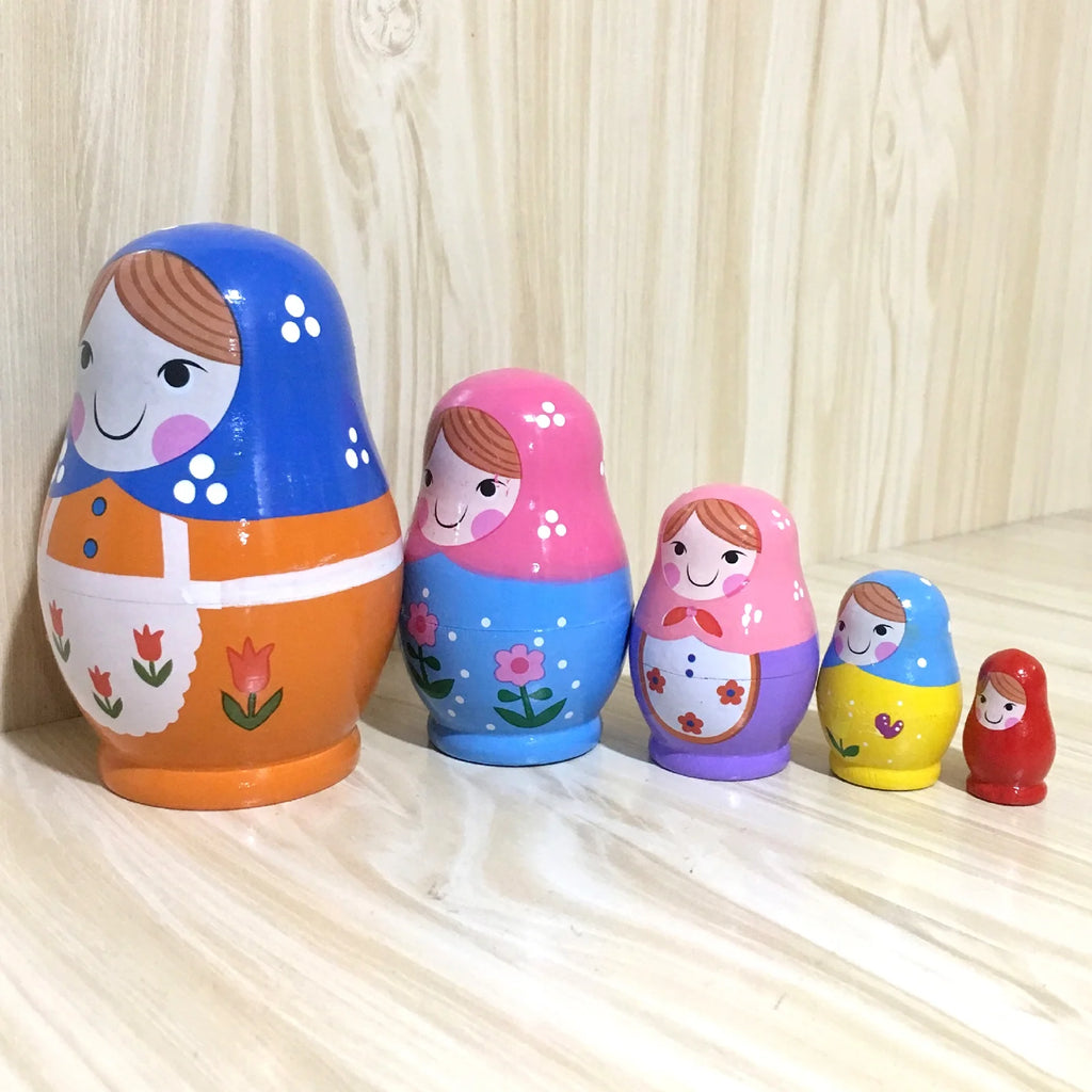 5-piece Russian Matryoshka Wooden Doll Toy T3603