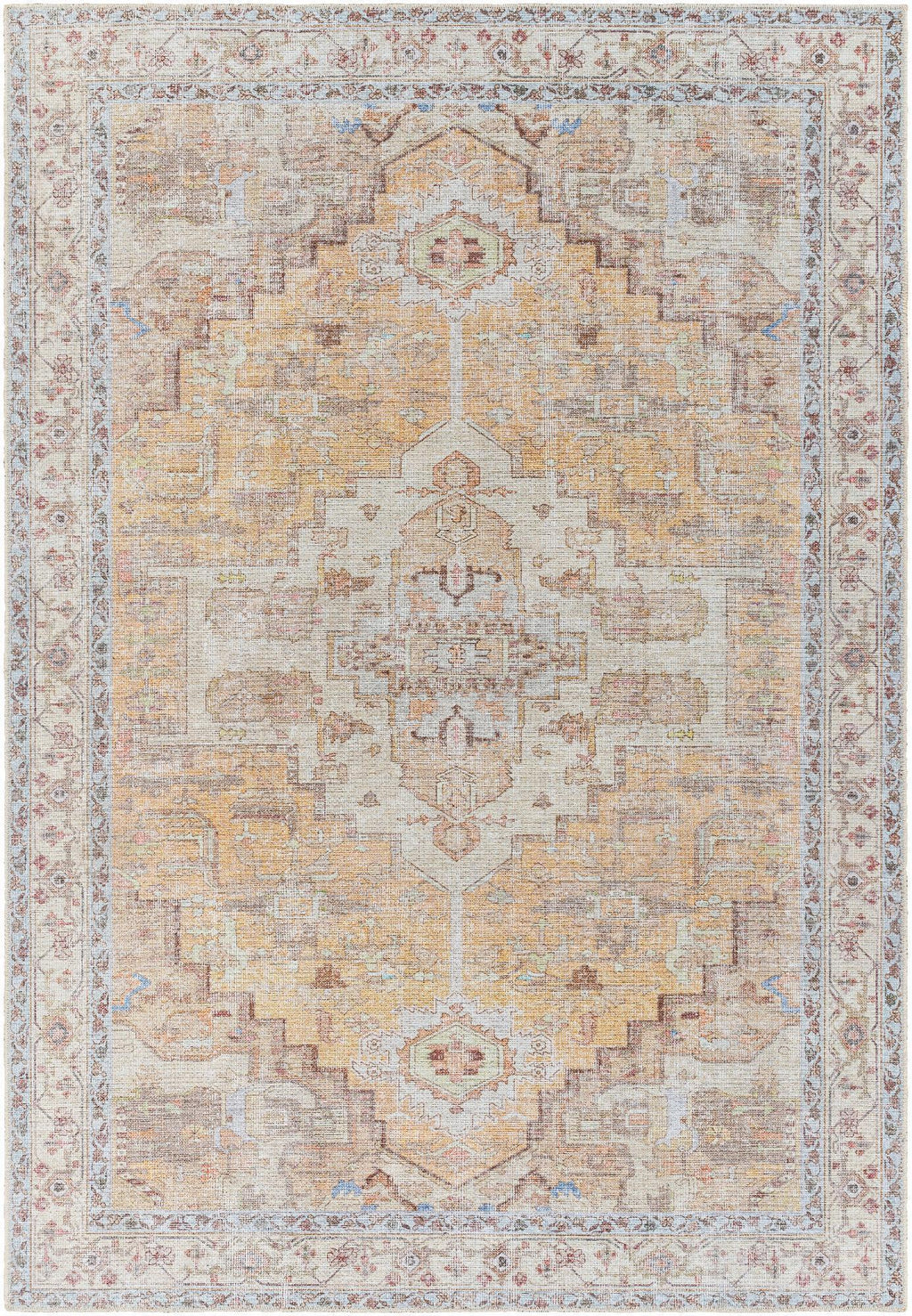 Pale Orange 2x3 Washable Area Rug T311681