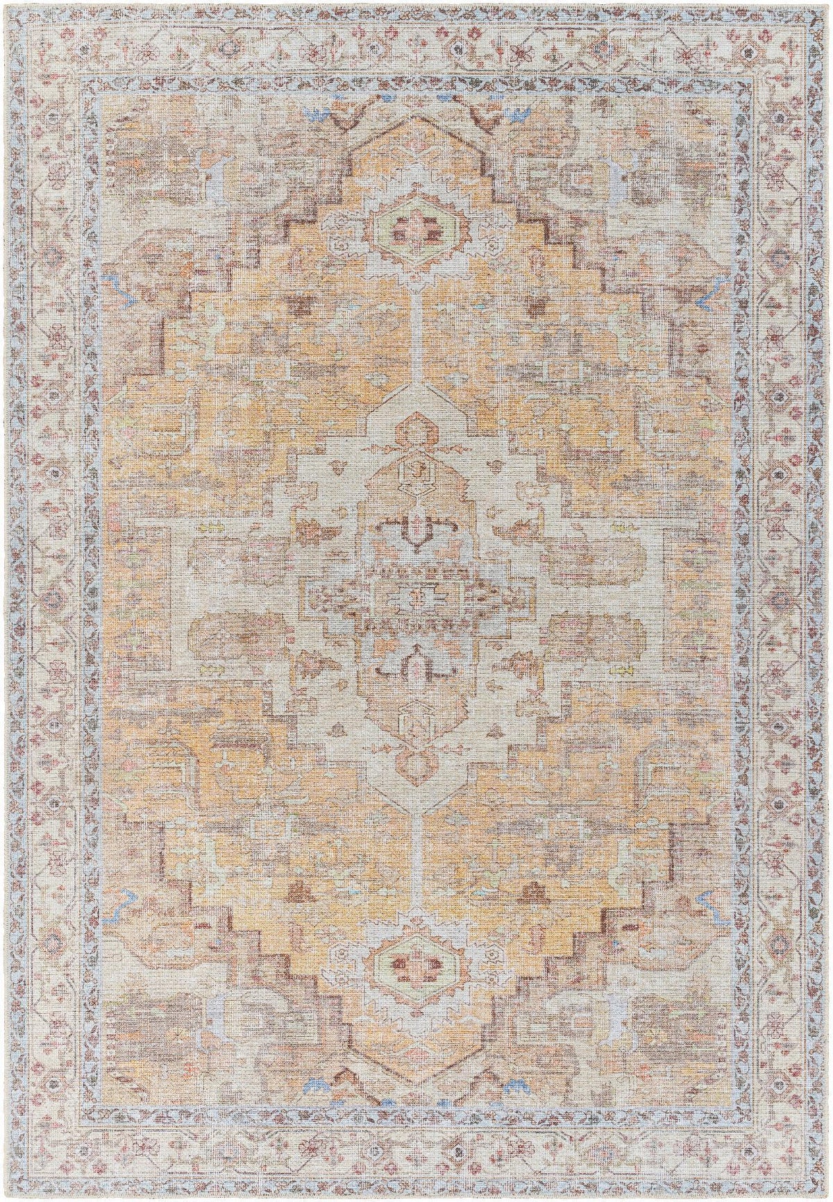 Pale Orange 2x3 Washable Area Rug T311681