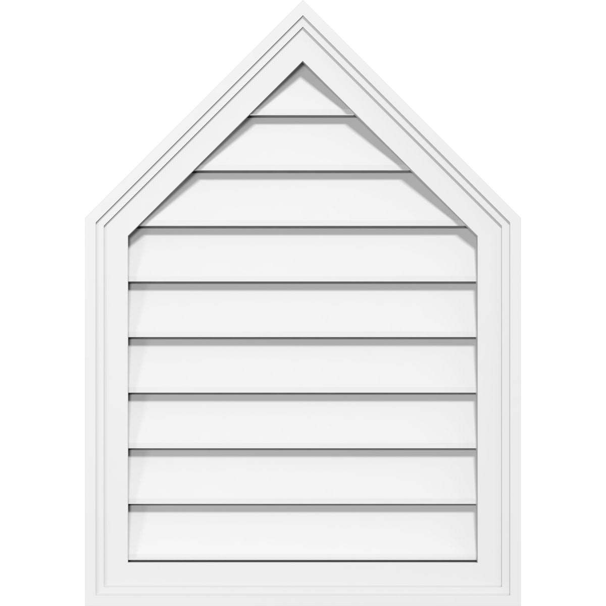 Peaked Top Surface Mount PVC Gable Vent C7673