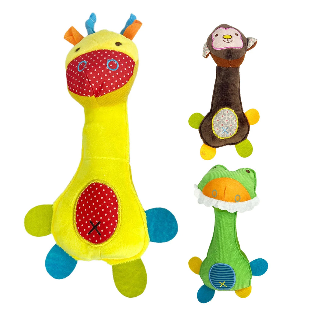 Squeaky Dog Toys Plush Cartoon Dolls G374343