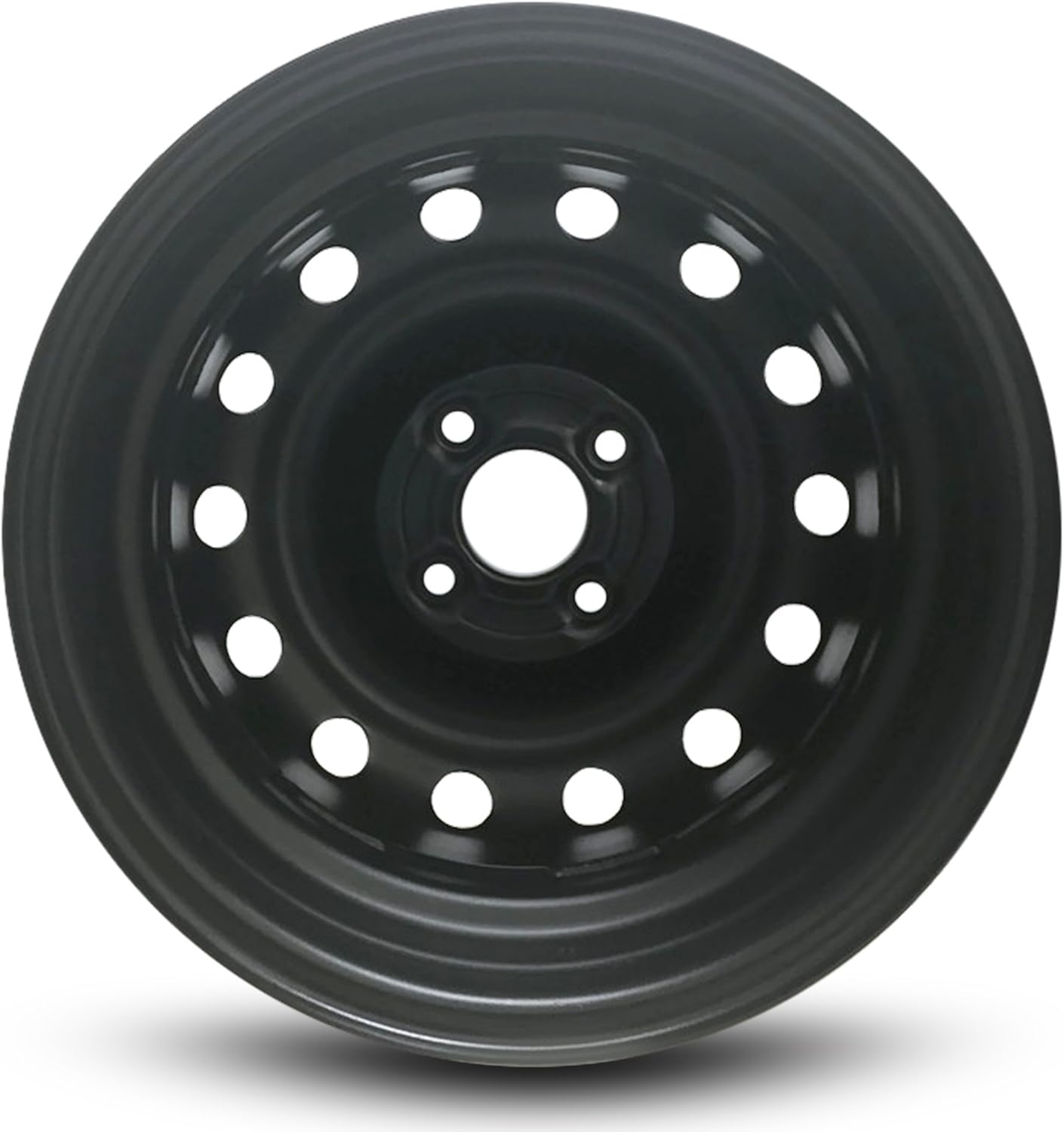 14 Inch 4 Lug Black Steel Rim T381