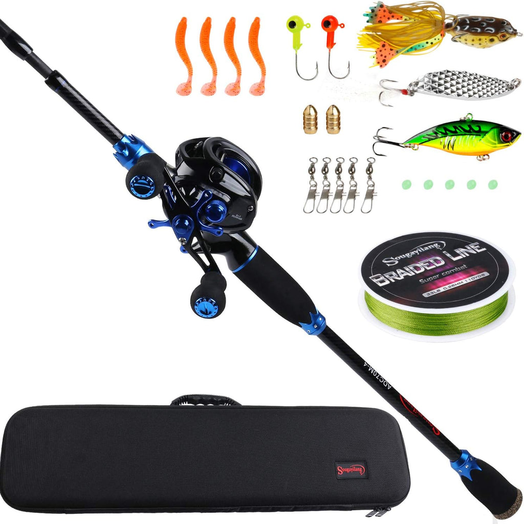 24-Ton Carbon Fiber Fishing Rod and Reel Combos with Baitcasting Reel F8736