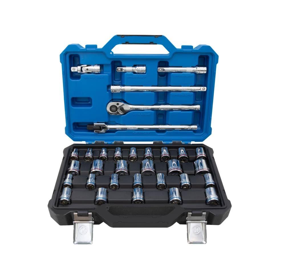 33 pc. SAE & Metric Mechanic's Tool Set with Hard Case L387